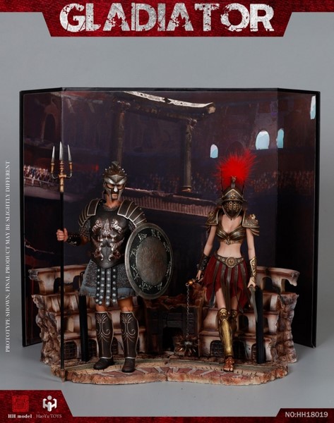 Figurky Empire Gladiator & Imperial Female Warrior Red 1/6 Action Figure Set