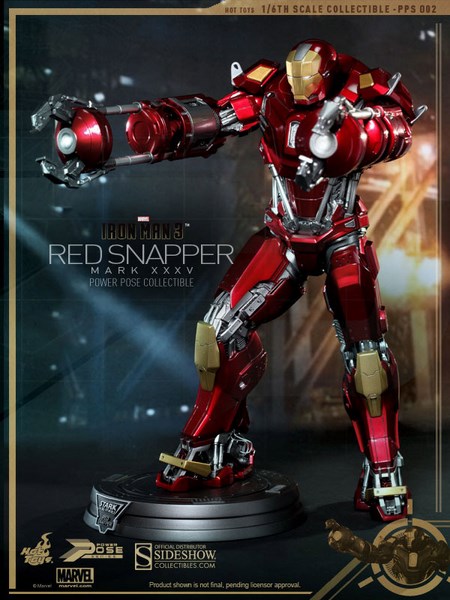 Figurka Iron Man Mark XXXV Red Snapper-Iron Man 3 Power Pose Series Figure 1/6