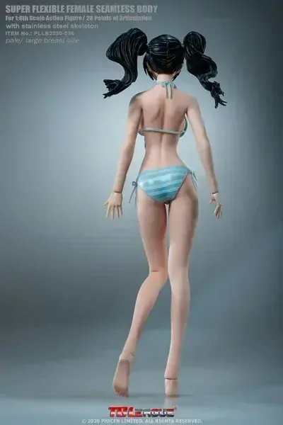 Figurka ženy Caucasian Pale Female Anime Girl Super Flexible Seamless 1/6 Body (Large Bust) 