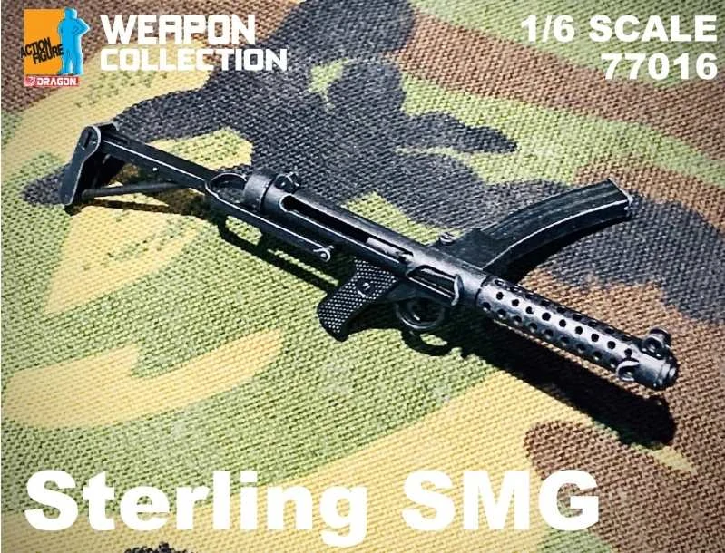 Zbraň pro 1/6 figurky Sterling SMG Submachine Gun (Black)