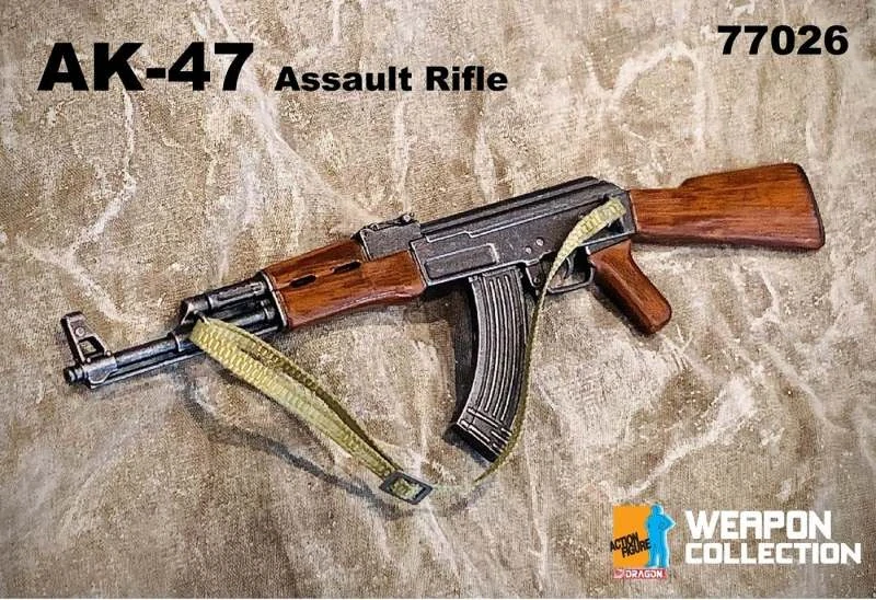 Zbraň pro 1/6 figurky AK47 Assault Rifle (Black)