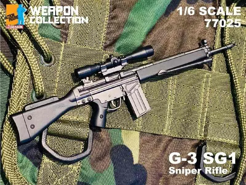 Zbraň pro 1/6 figurky G-3 SG1 Sniper Rifle (Black)