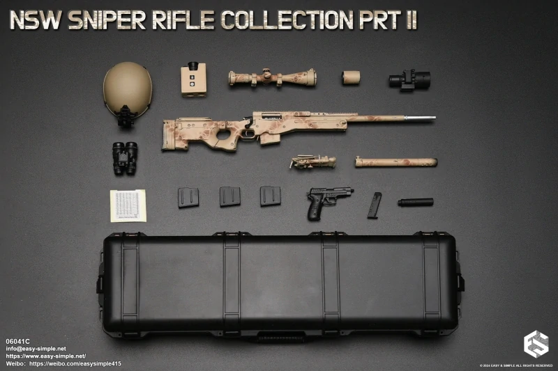 Zbraň pro 1/6 figurky NSW Sniper Rifle Collection Part III (2 Colors Camo)