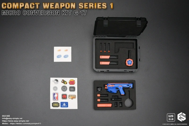 Zbraň pro 1/6 figurky Compact Weapon Series 1 - Micro Conversion Kit G-17 (Blue)