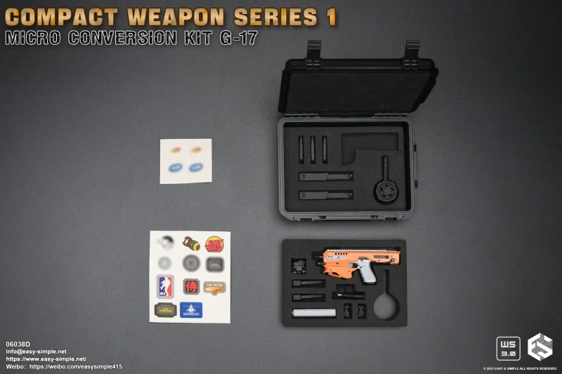 Zbraň pro 1/6 figurky Compact Weapon Series 1 - Micro Conversion Kit G-17 (Orange)