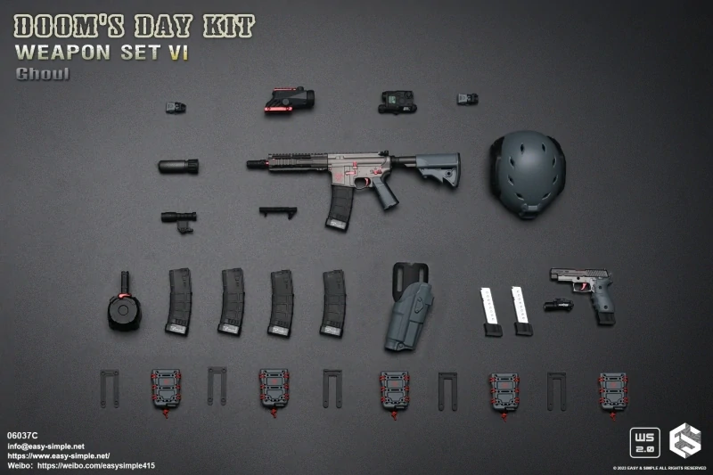 Zbraň pro 1/6 figurky Doom's Day Kit Weapon Set VI - Ghoul (Grey)