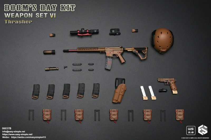 Zbraň pro 1/6 figurky Tan Anodized 10 Inches Barrel 5.56mm 416 Assault Rifle (Coyote)
