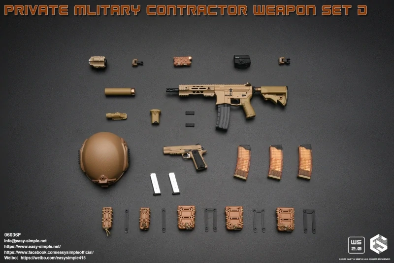 Zbraň pro 1/6 figurky Private Military Contractor Weapon Set D (Coyote)