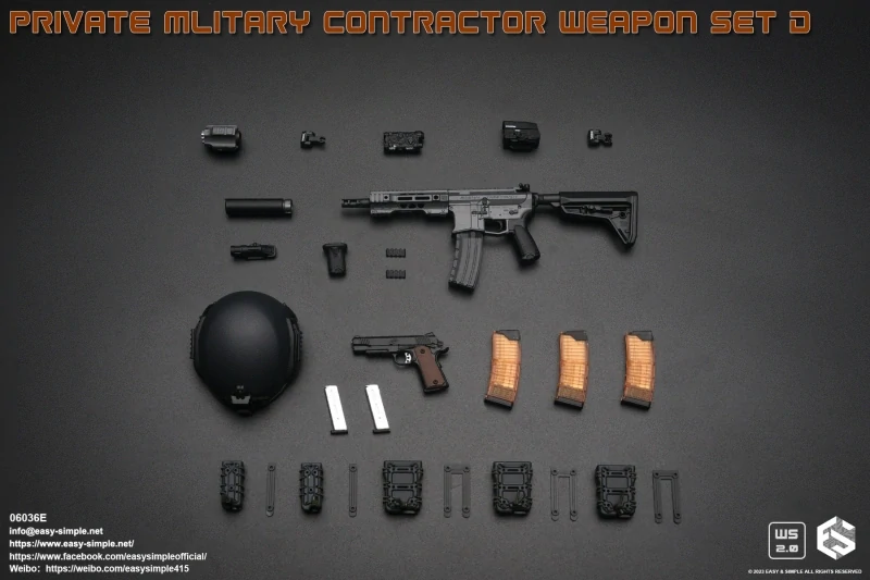 Zbraň pro 1/6 figurky Private Military Contractor Weapon Set D (Black)