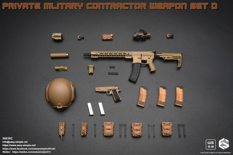 Zbraň pro 1/6 figurky Private Military Contractor Weapon Set D (Coyote)