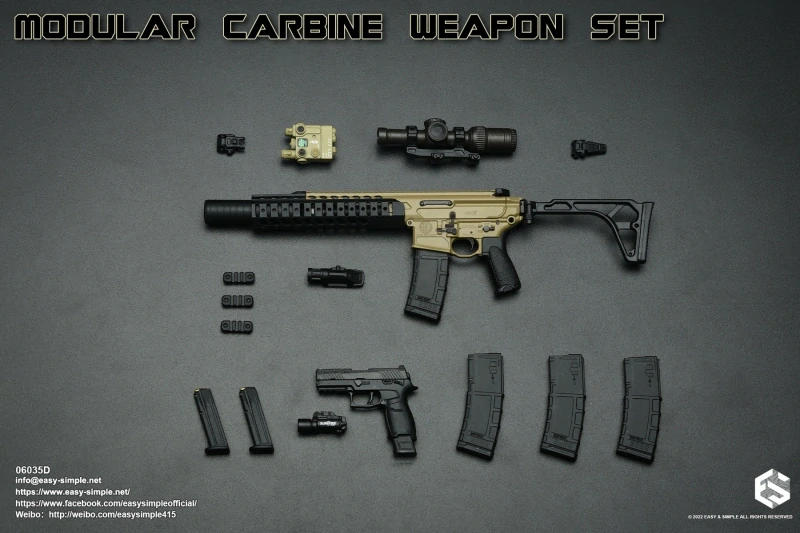 Zbraň pro 1/6 figurky Modular Carbine Weapon Set - MCX .300 RECCE (Sand)