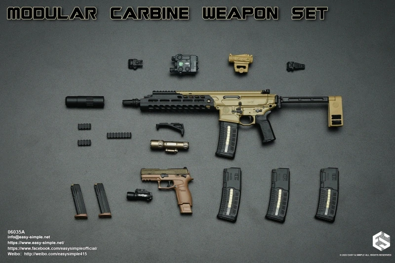 Zbraň pro 1/6 figurky Modular Carbine Weapon Set - MCX Virtus Pistol (Sand)