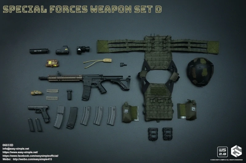 Zbraň pro 1/6 figurky Special Force Weapon Set D (Black)