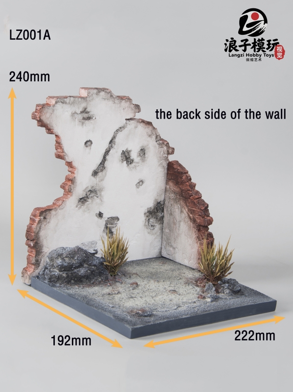 Stojánek pro figurky 1/6 The Ruined Wall Diorama Base