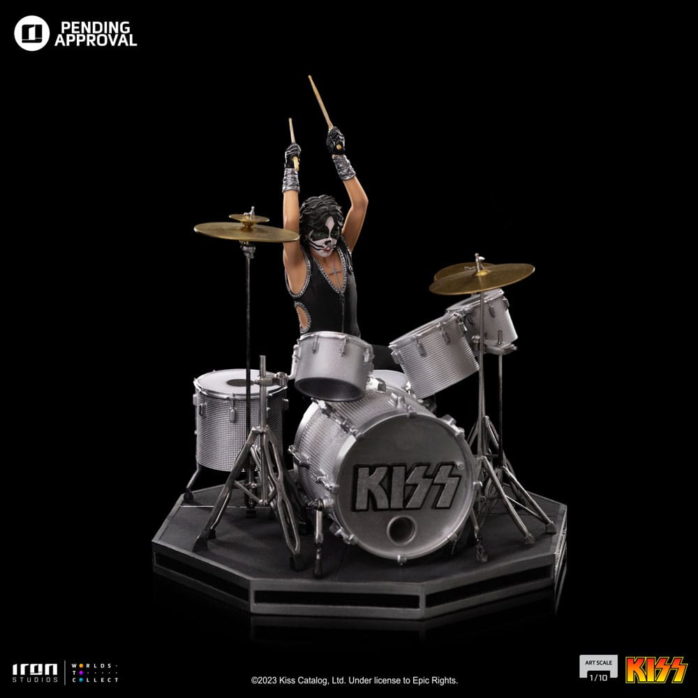 Soška Peter Criss Limited Edtition - Kiss Art Scale Statue 1/10