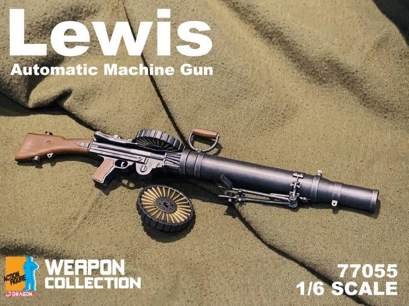 Zbraň pro 1/6 figurky Lewis Automatic Machine Gun (Black)