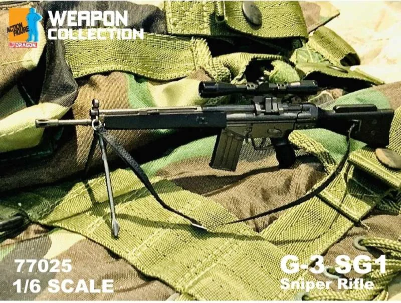 Zbraň pro 1/6 figurky G-3 SG1 Sniper Rifle (Black)