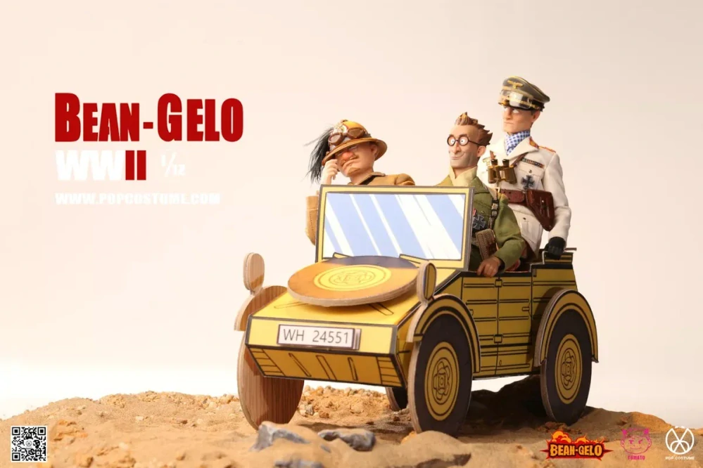 Figurky Desert Fox, Julian, Bruno - WWII Bean Gelo 1/12 Action Figures