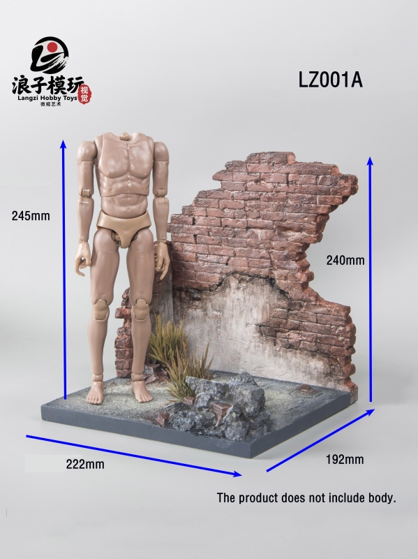 Stojánek pro figurky 1/6 The Ruined Wall Diorama Base