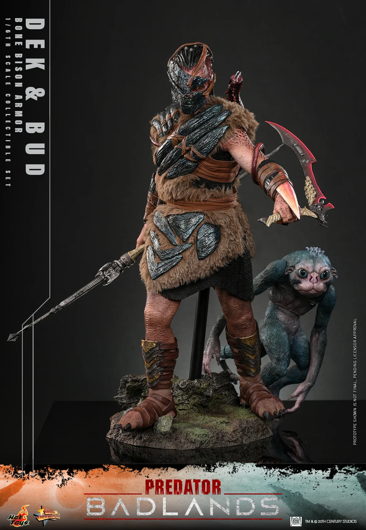 Figurka Dek (Bone Bison Armor) & Bud - Predator: Badlands Movie Masterpiece Action Figure 1/6
