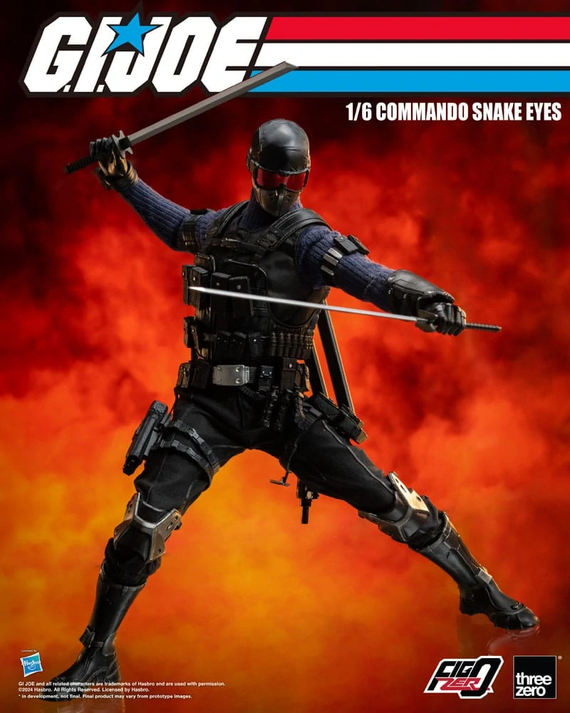 Figurka Commando Snake Eyes - G.I. Joe FigZero Action Figure 1/6
