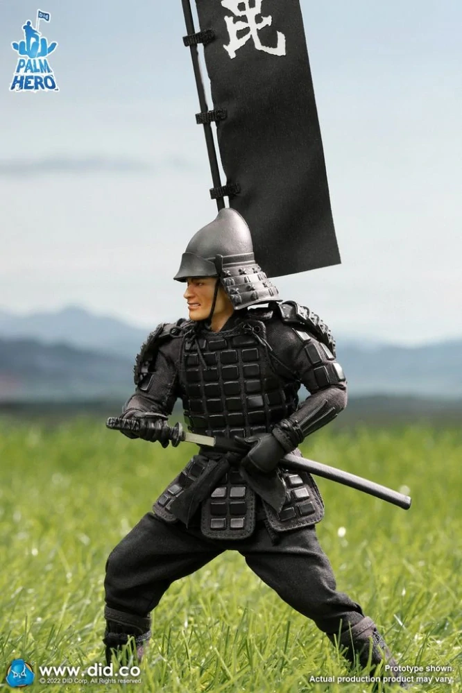 Figurka Black Japan Sengoku Soldier - Palm Hero Japan Samurai Series Action Figure 1/12