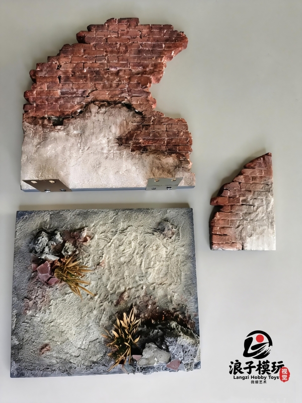 Stojánek pro figurky 1/6 The Ruined Wall Diorama Base
