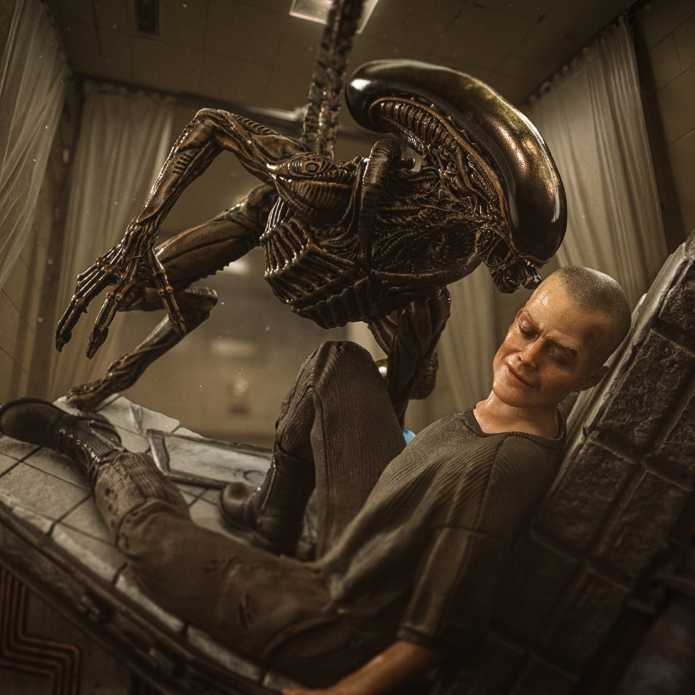 Soška Ellen Ripley And Dog Alien - Alien 3 Art Scale 1/10