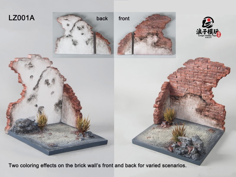 Stojánek pro figurky 1/6 The Ruined Wall Diorama Base