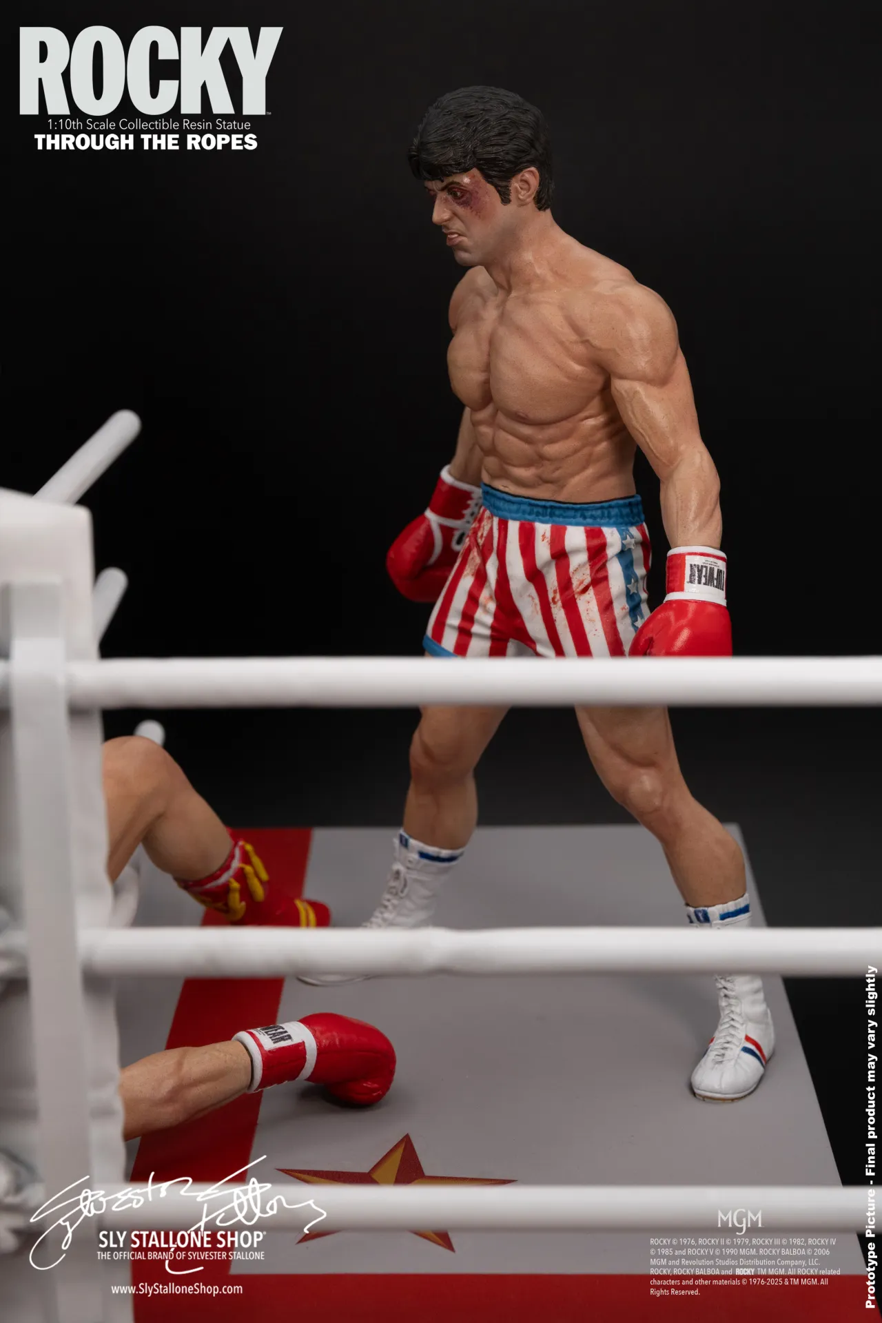 Soška Rocky Over Drago Through The Ropes 1/10 Statue