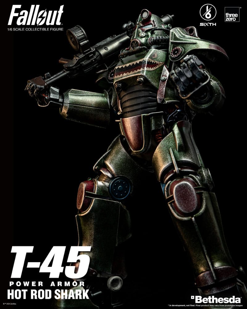 Figurka T-45 Hot Rod Shark Power Armor - Fallout FigZero Action Figure 1/6