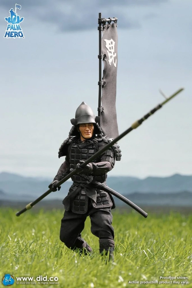 Figurka Black Japan Sengoku Soldier - Palm Hero Japan Samurai Series Action Figure 1/12