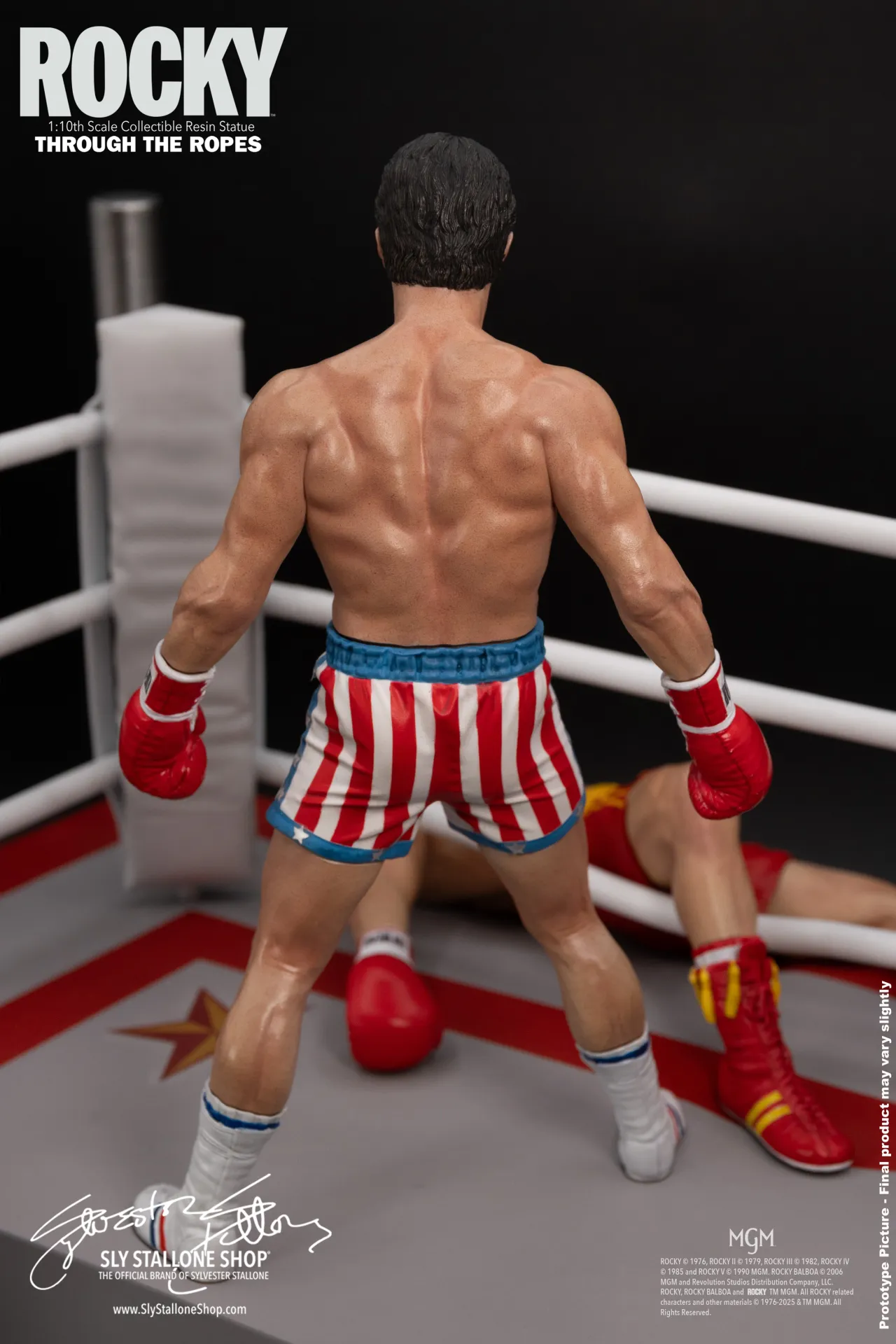 Soška Rocky Over Drago Through The Ropes 1/10 Statue