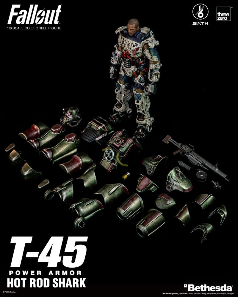 Figurka T-45 Hot Rod Shark Power Armor - Fallout FigZero Action Figure 1/6