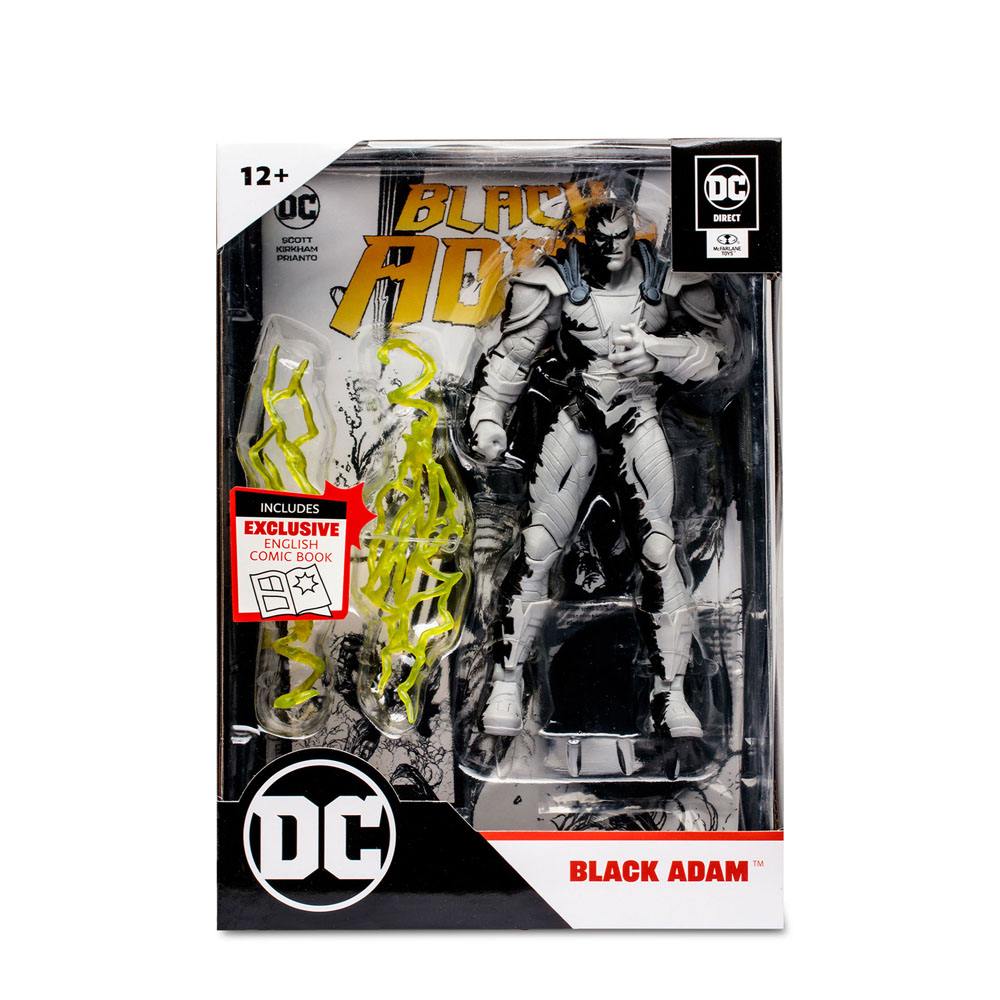 Figurka Black Adam with Black Adam Comic (Line Art Variant) - DC Direct Page Punchers Action Figure