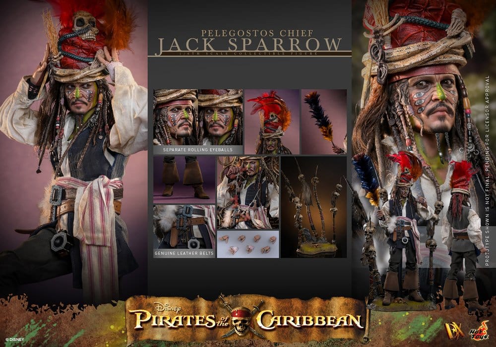 Figurka Pelegostos Chief Jack Sparrow - Pirates of the Caribbean: Dead Man's Chest Action DX Figure 1/6