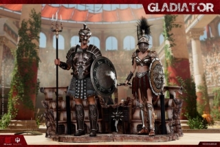 Figurky Empire Gladiator & Imperial Female Warrior Black 1/6 Action Figure Set