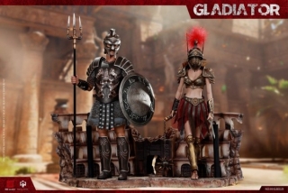 Figurky Empire Gladiator & Imperial Female Warrior Red 1/6 Action Figure Set