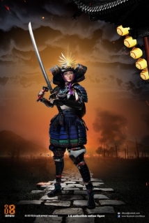 Figurka Rin Female Samurai in Black Armor 1/6 Action Figure