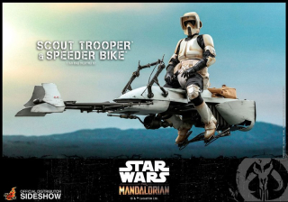 Figurka Scout Trooper & Speeder Bike - Star Wars The Mandalorian Action Figure 1/6
