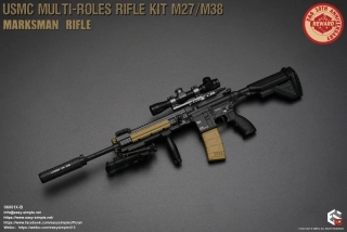 Zbraň pro 1/6 figurky USMC Multi-Roles Rifle Kit M27-M38 (Black)