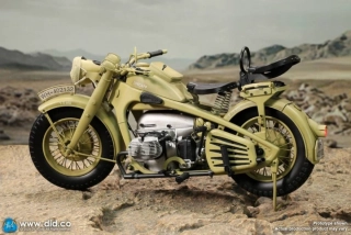 Motocykl 1/6 WWII German Zündapp KS 750 Motorcycle with Sidecar (Sand)