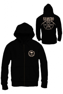 Mikina Sons of Anarchy - Zákon gangu - Zipped Hooded Sweater SAMCRO Chained