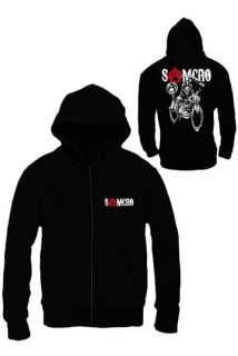 Mikina Sons of Anarchy - Zákon gangu - Zipped Hooded Sweater SAMCRO Reaper